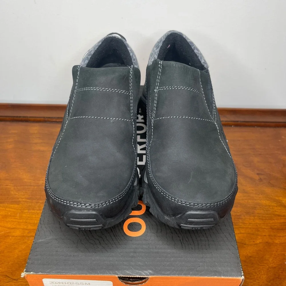 Merrell Polarand‎ Rove Moc Waterproof Black Leather Hiking Shoes Womens 5.5
